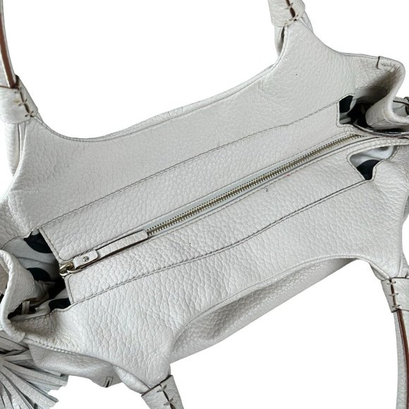 KATE SPADE Ivory Pebbled Leather‎ Satchel Bag - Picture 2 of 16